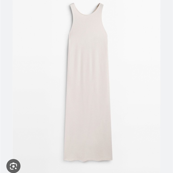 Massimo Dutti NWT cotton dress with ring cream - Picture 3 of 8